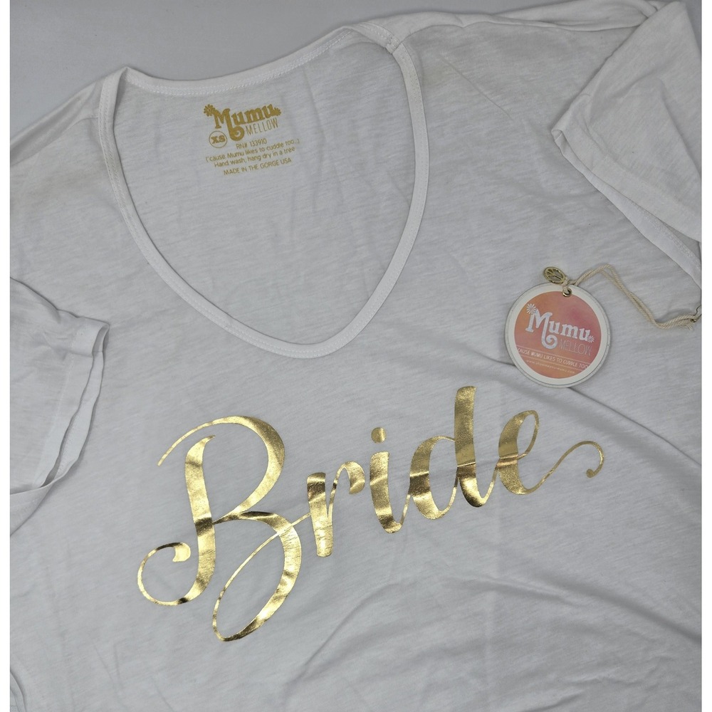 Show Me Your MUMU Mellow Benji Tunic Tee‎  Womens Xs Bride Graphic Oversized